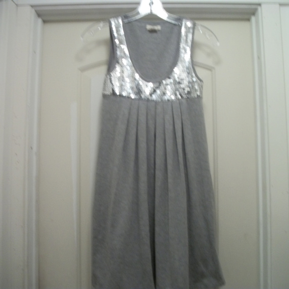 DISCO GLAM LOVE ROCKS TEESHIRT SEQUINS DRESS, S - Picture 1 of 4